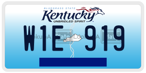 W1E919  license plate in KY