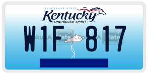 W1F817  license plate in KY