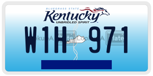 W1H971  license plate in KY