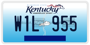 W1L955  license plate in KY