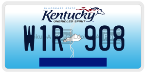 W1R908  license plate in KY