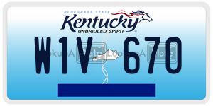 W1V670  license plate in KY