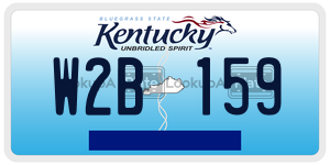 W2B159  license plate in KY