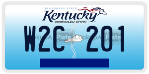 W2C201  license plate in KY