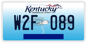 W2F089  license plate in KY
