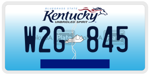 W2G845  license plate in KY