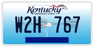 W2H767  license plate in KY