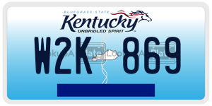 W2K869  license plate in KY