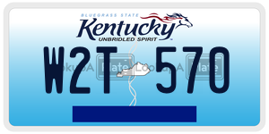 W2T570  license plate in KY