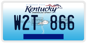 W2T866  license plate in KY