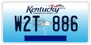 W2T886  license plate in KY