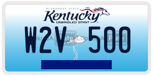 W2V500  license plate in KY