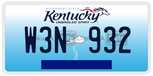 W3N932  license plate in KY
