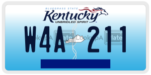 W4A211  license plate in KY