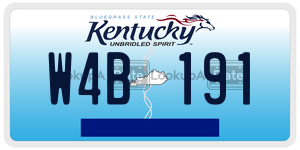 W4B191  license plate in KY