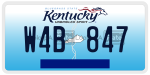 W4B847  license plate in KY