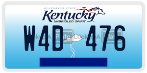 W4D476  license plate in KY