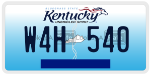 W4H540  license plate in KY