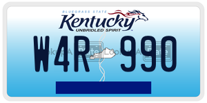 W4R990  license plate in KY