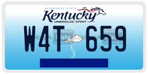 W4T659  license plate in KY