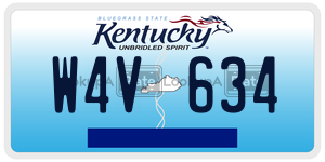 W4V634  license plate in KY