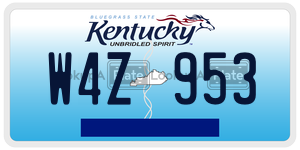 W4Z953  license plate in KY