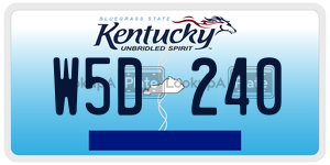 W5D240  license plate in KY