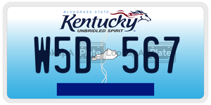 W5D567  license plate in KY