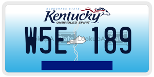 W5E189  license plate in KY