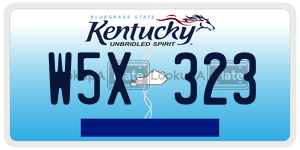 W5X323  license plate in KY