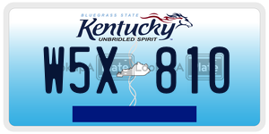 W5X810  license plate in KY