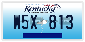 W5X813  license plate in KY