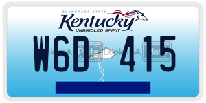 W6D415  license plate in KY