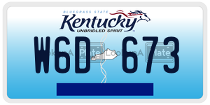 W6D673  license plate in KY