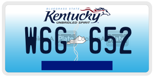 W6G652  license plate in KY