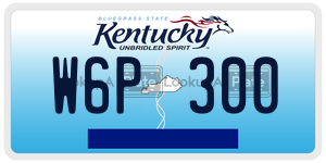 W6P300  license plate in KY