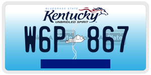 W6P867  license plate in KY