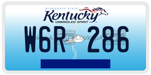 W6R286  license plate in KY