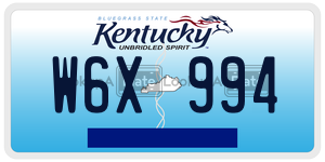 W6X994  license plate in KY
