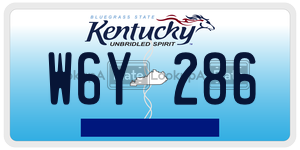 W6Y286 license plate in Kentucky