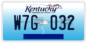 W7G032  license plate in KY