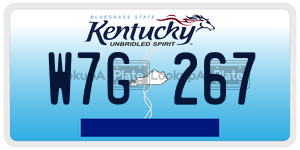 W7G267  license plate in KY