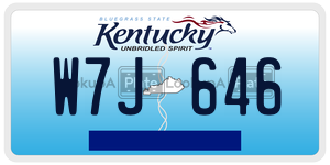 W7J646  license plate in KY