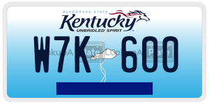 W7K600  license plate in KY