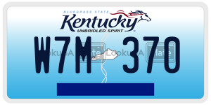 W7M370  license plate in KY