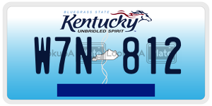 W7N812  license plate in KY