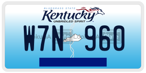 W7N960  license plate in KY