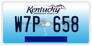 W7P658  license plate in KY