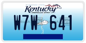 W7W641  license plate in KY