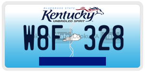 W8F328  license plate in KY